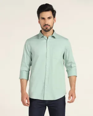 Casual Dusty Green Solid Shirt - Mandy