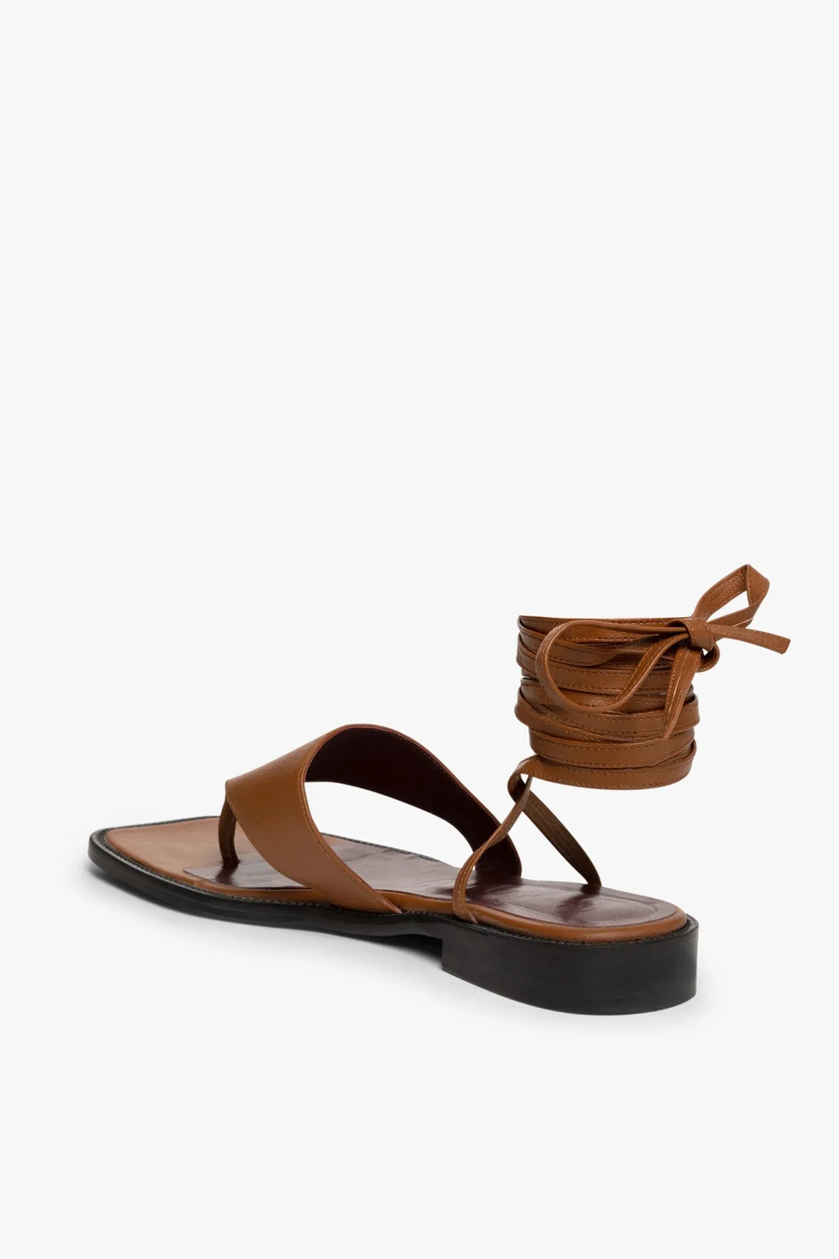 ALEXANDRE LACE UP SANDAL | TAN