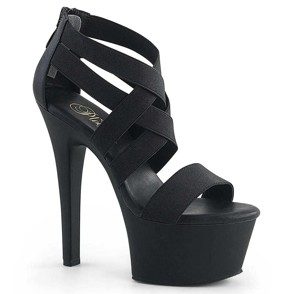 ASPIRE-669 Strappy Elastic Band Comfy Stripper Shoe