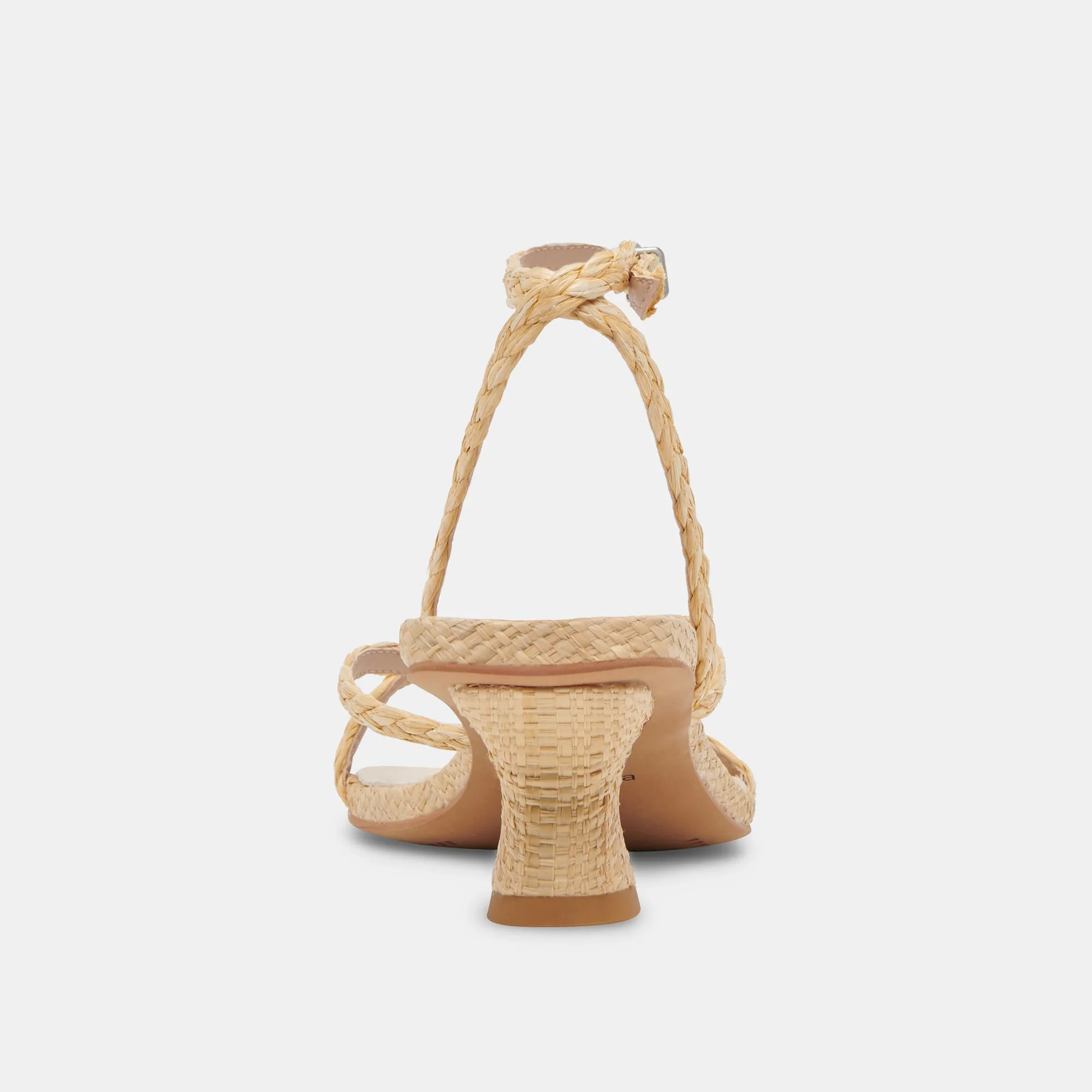 BAYLOR HEELS LT NATURAL RAFFIA - re:vita