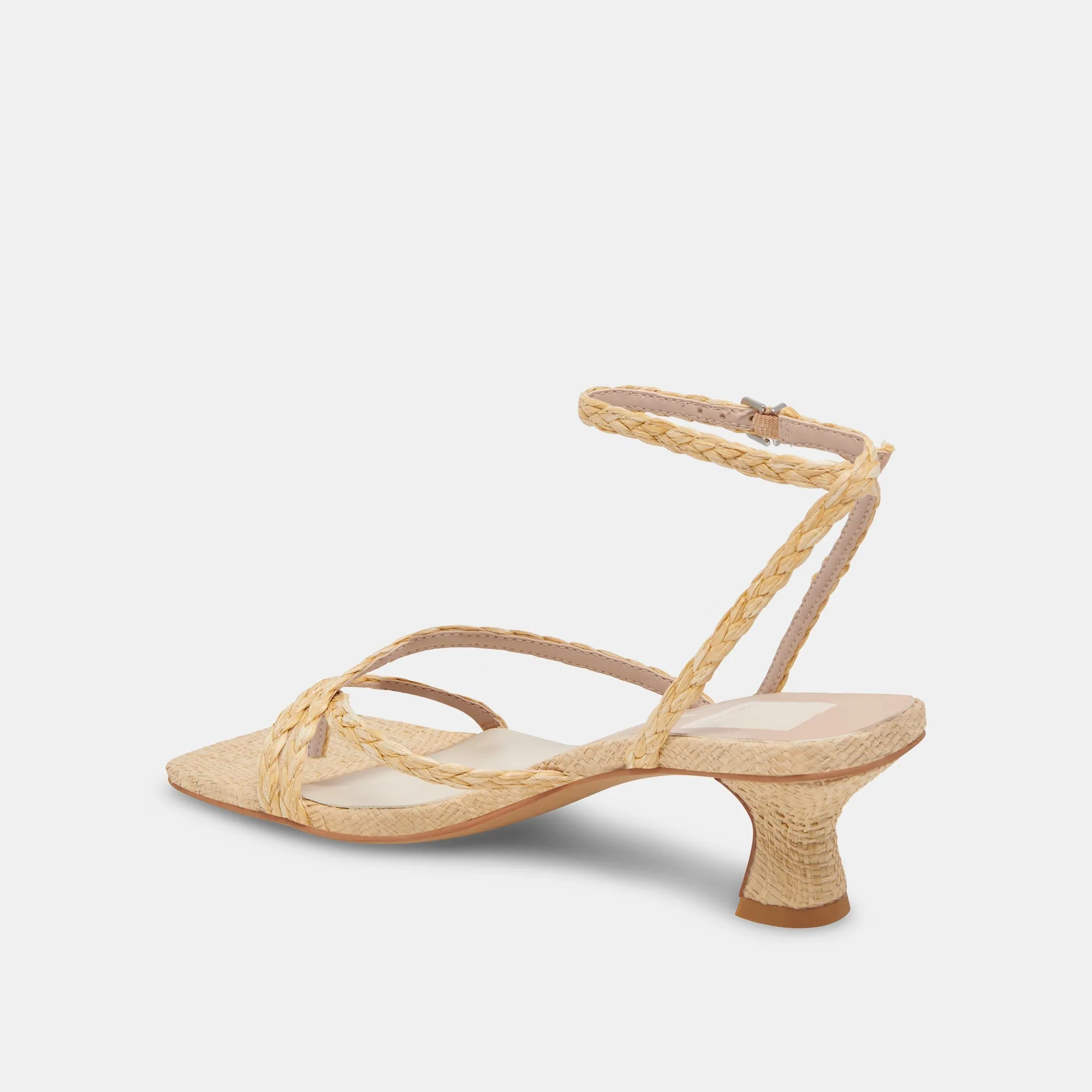 BAYLOR HEELS LT NATURAL RAFFIA - re:vita