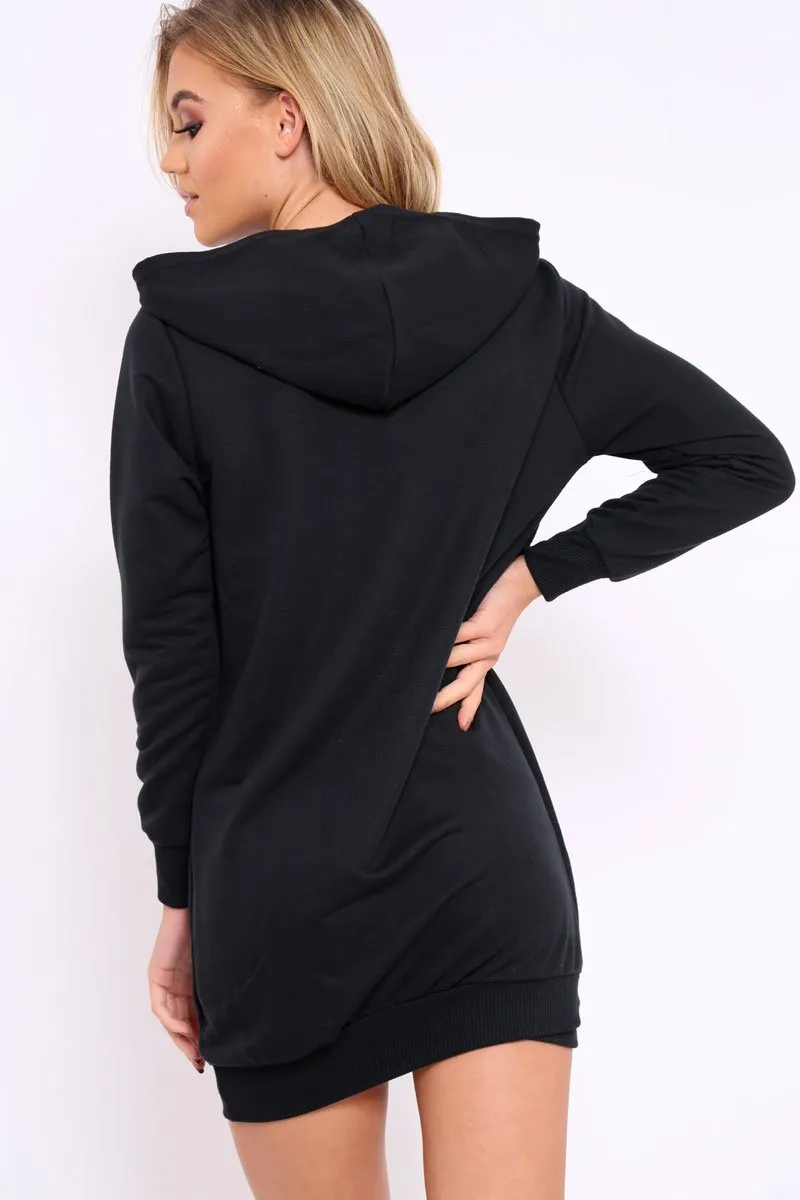 Black Femme Fatal Hooded Dress - Ivanna