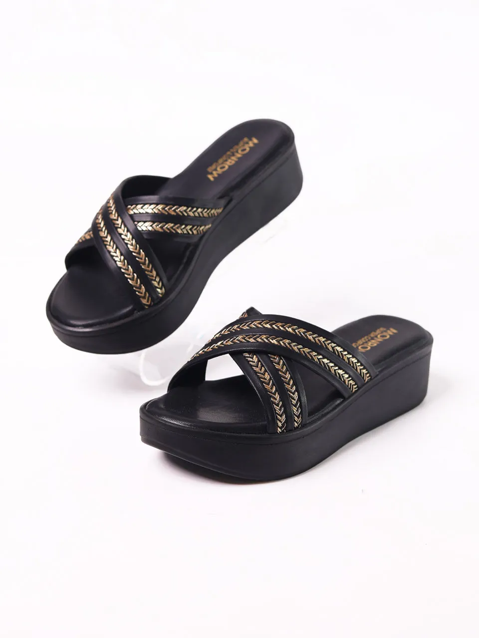 Carys Black Flatform Heels