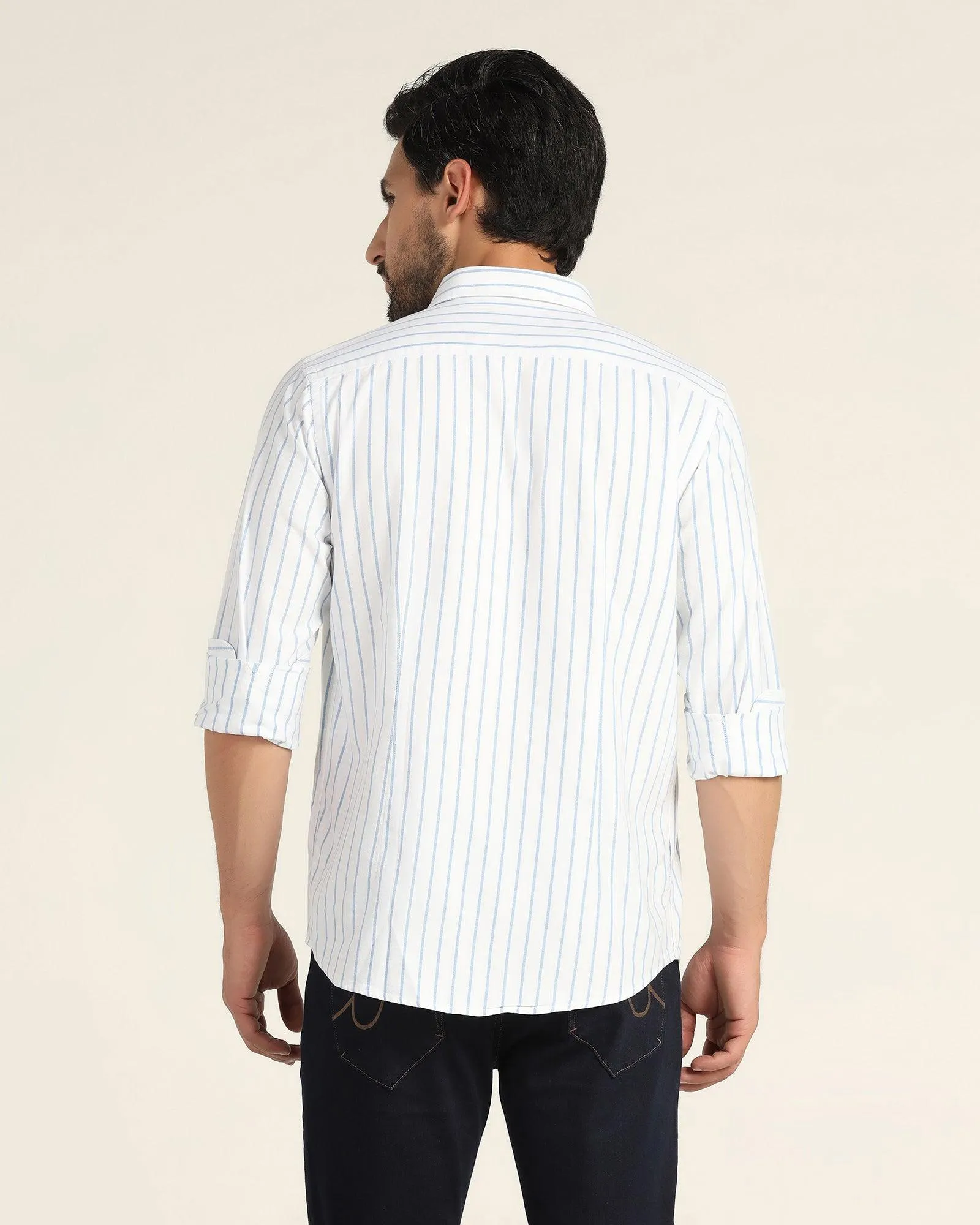 Casual Blue Striped Shirt - Eagle