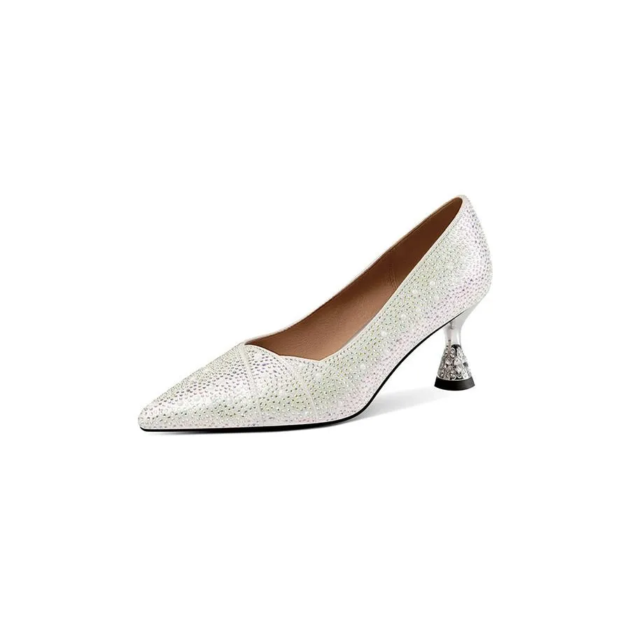 Cowhide Chic Exotic Pattern Pointed Toe Pumps