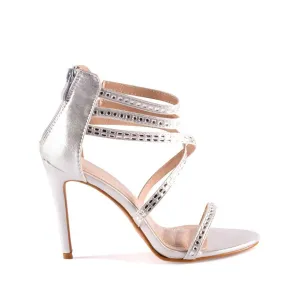 Desiree Diamante Criss Cross Strappy Sandal