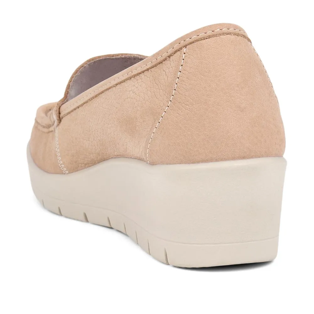 Fly Flot Leather Wedge Loafer  - FLY39500 / 324 796