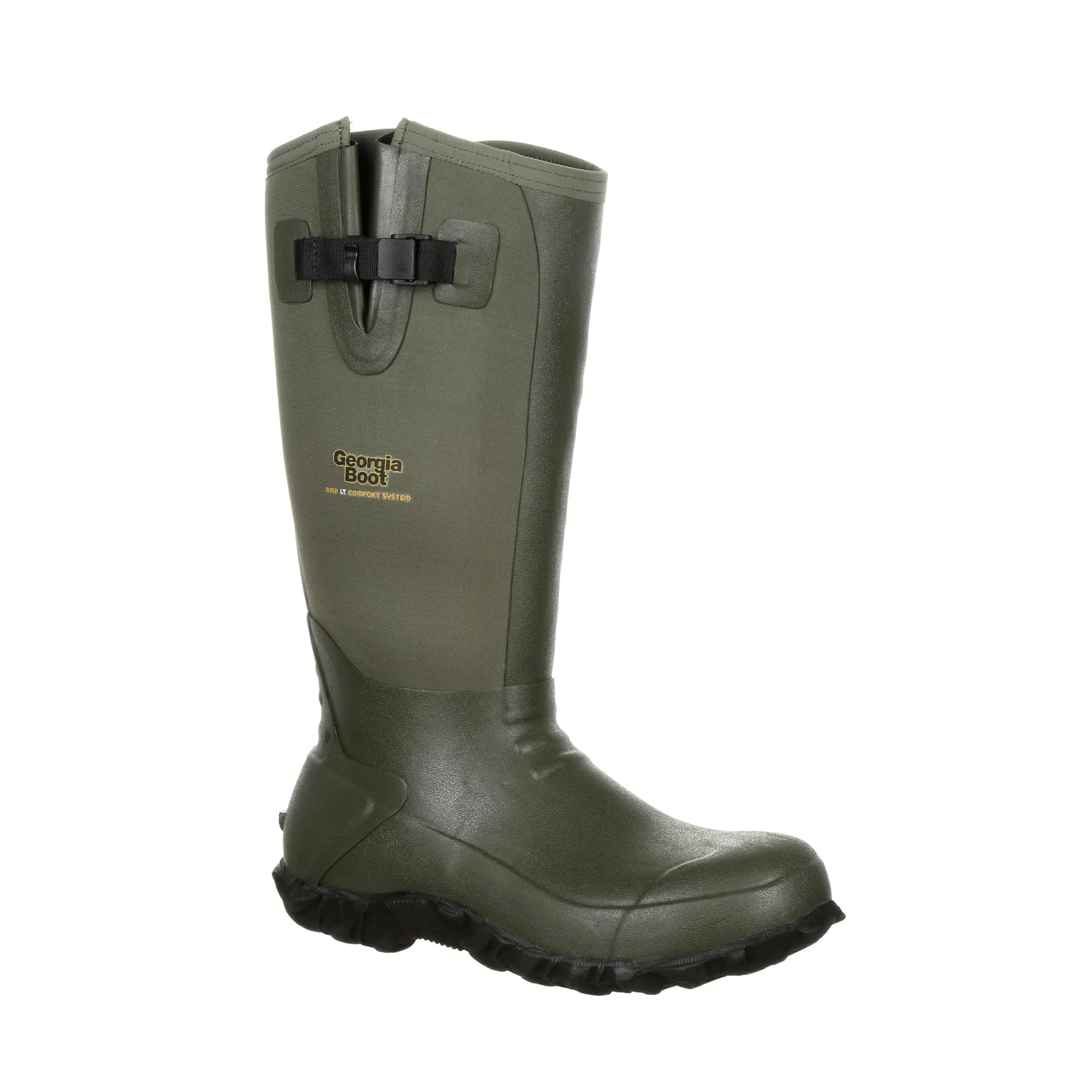 Georgia Mens Green Rubber 16in Waterproof Work Boots