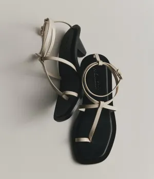 HYDE HEELED SANDAL- EGGSHELL