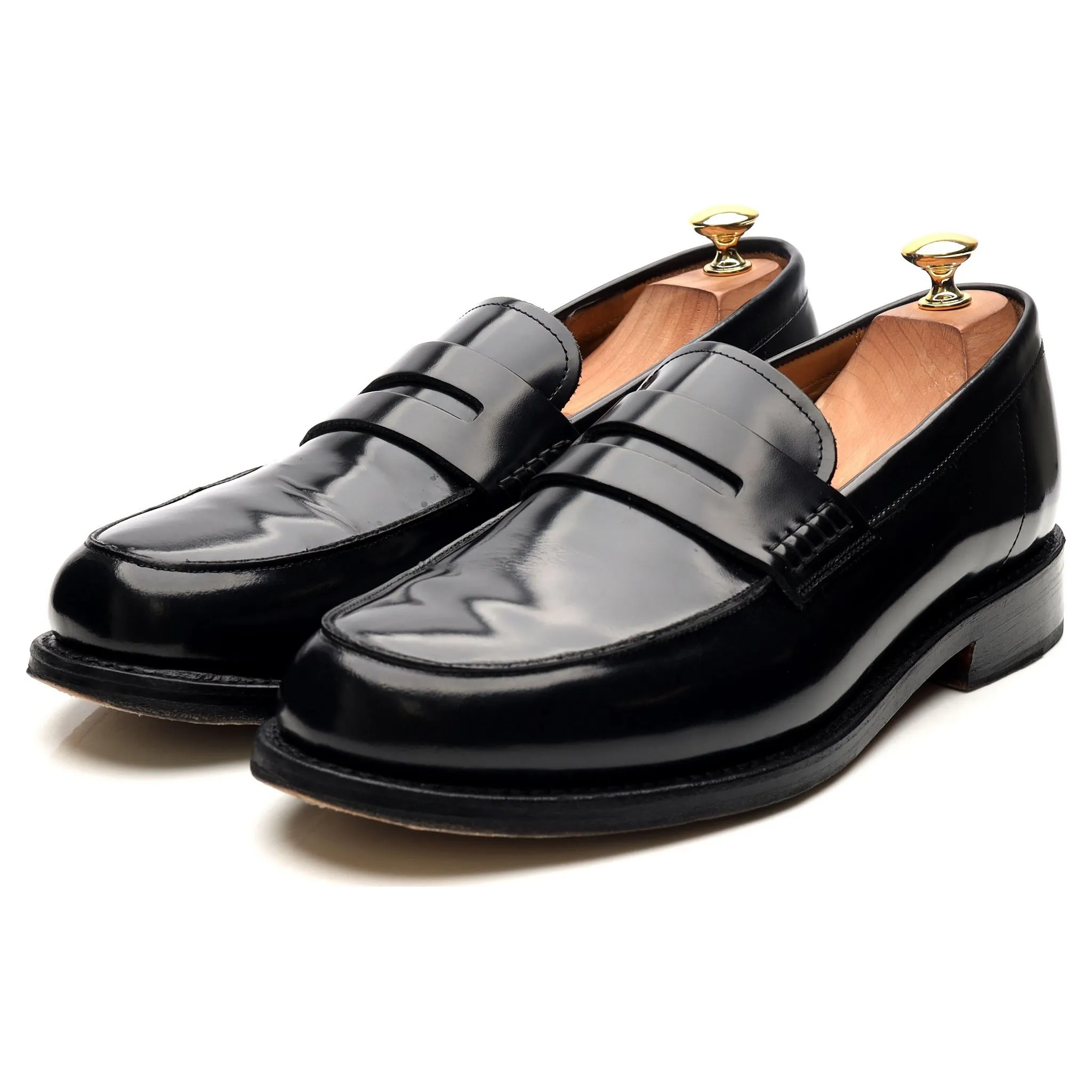 'Jago' Black Leather Loafers UK 10 E