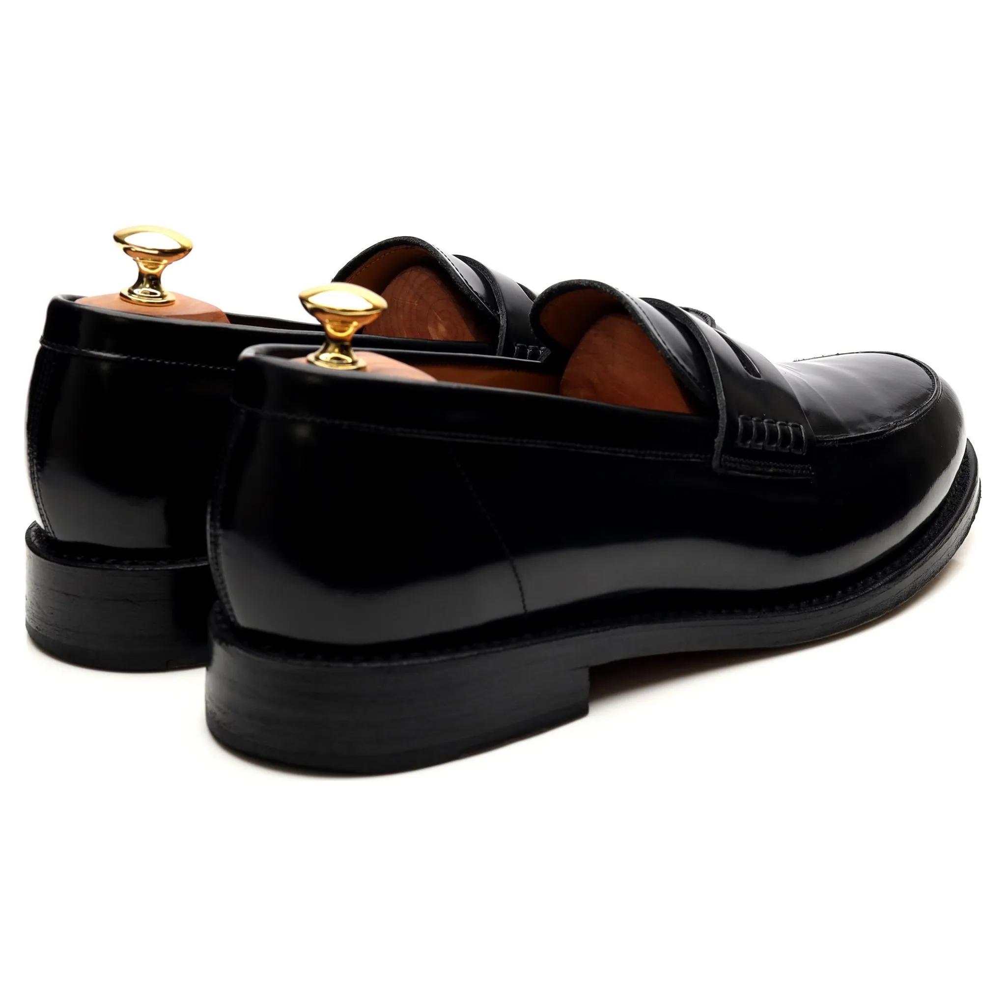 'Jago' Black Leather Loafers UK 10 E