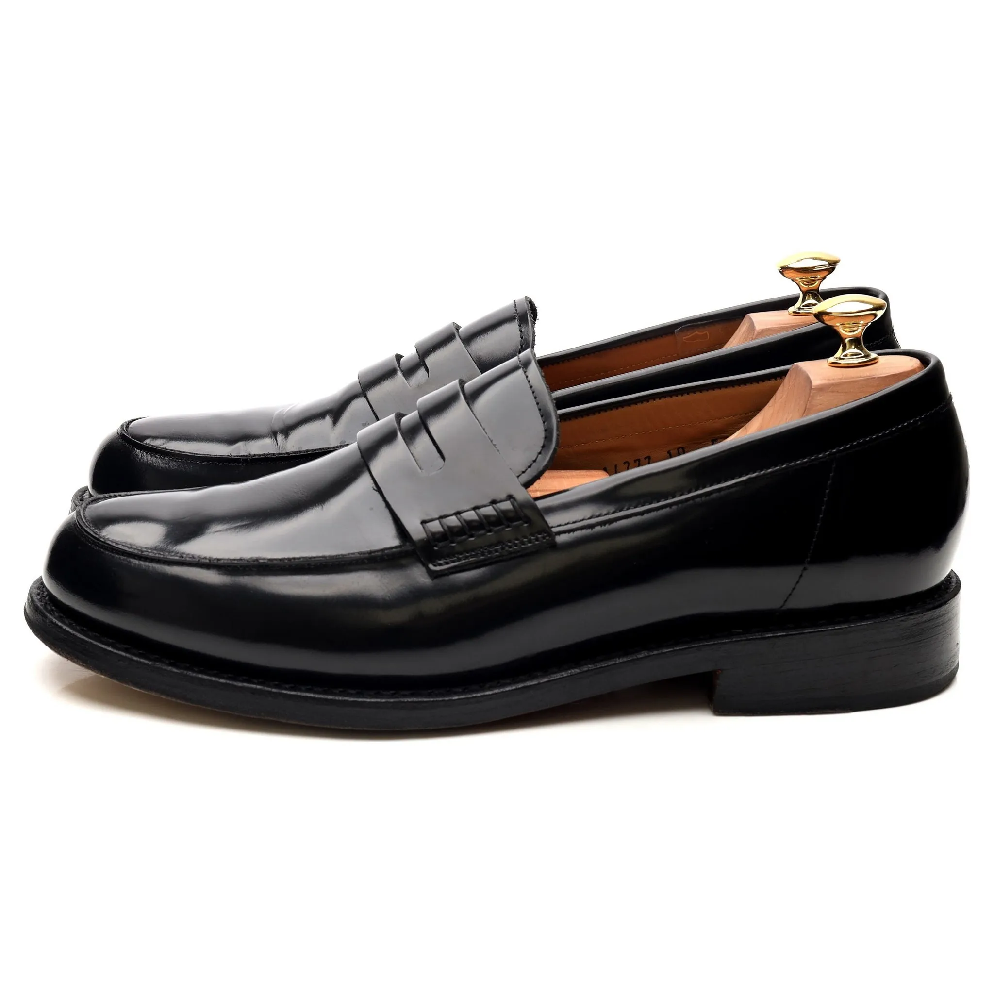 'Jago' Black Leather Loafers UK 10 E