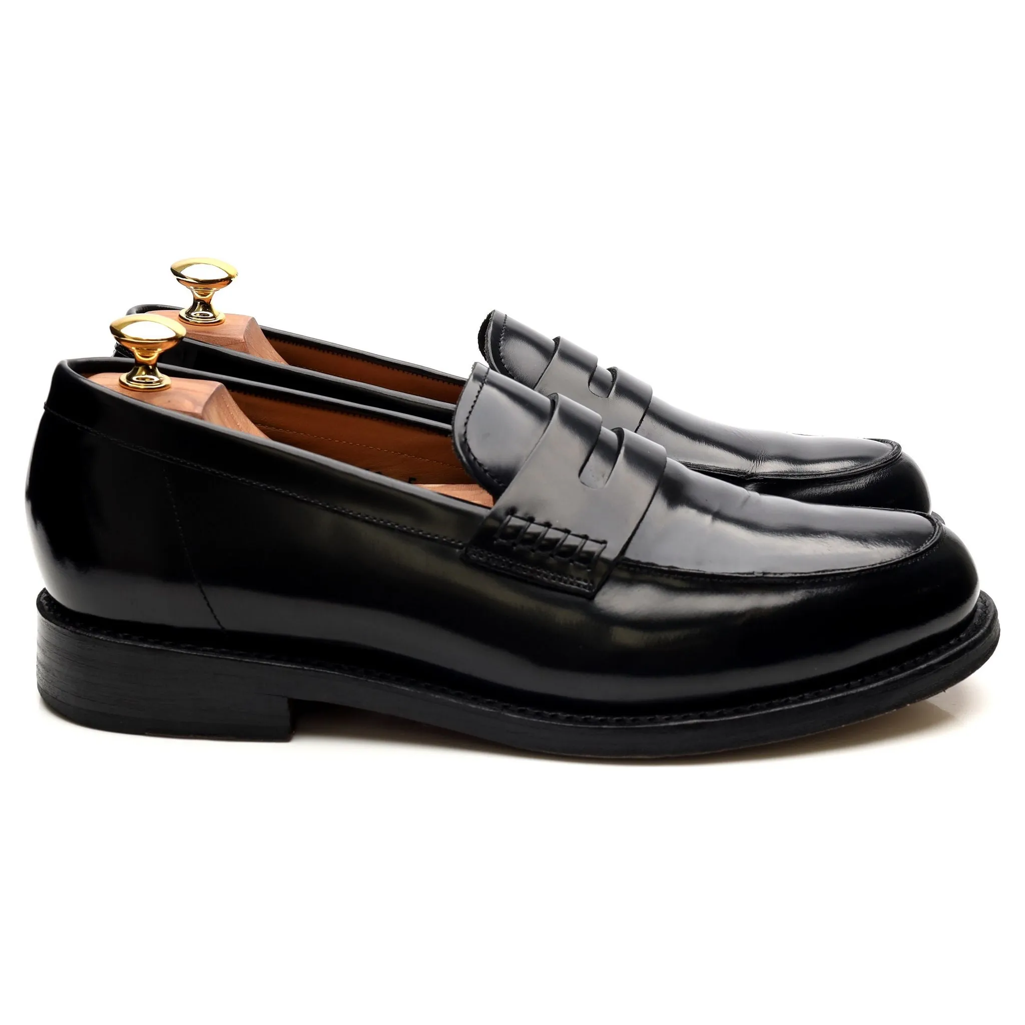 'Jago' Black Leather Loafers UK 10 E