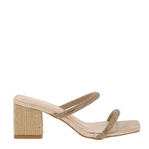 Laguna Quay Arnie Champagne Heeled Slide