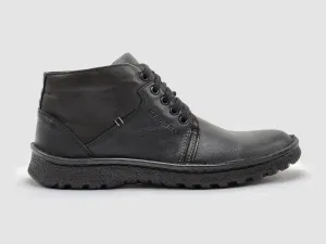 Men's Frosty Insulated Zip-Up Leather Boots - Black