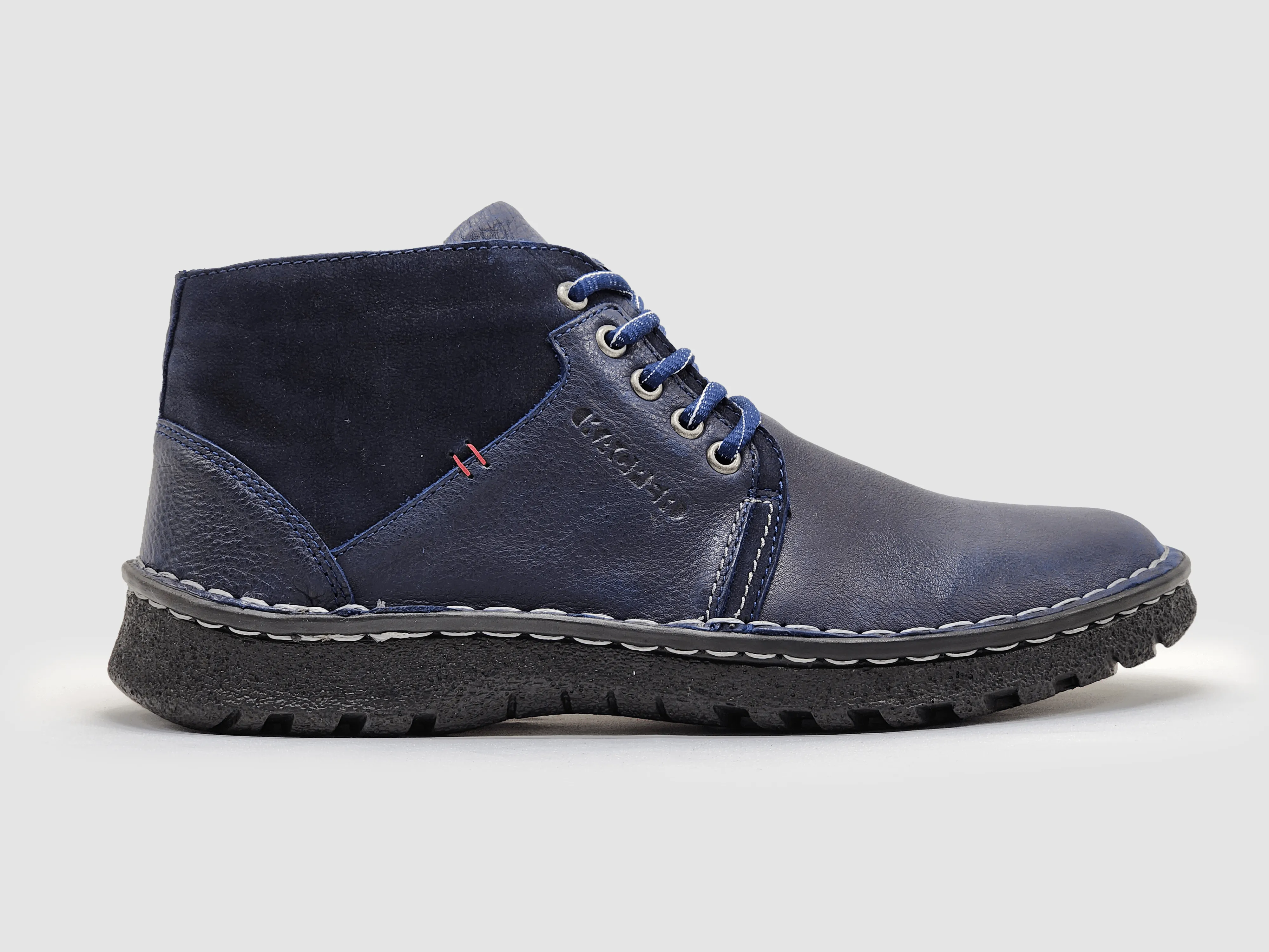 Men's Frosty Insulated Zip-Up Leather Boots - Navy