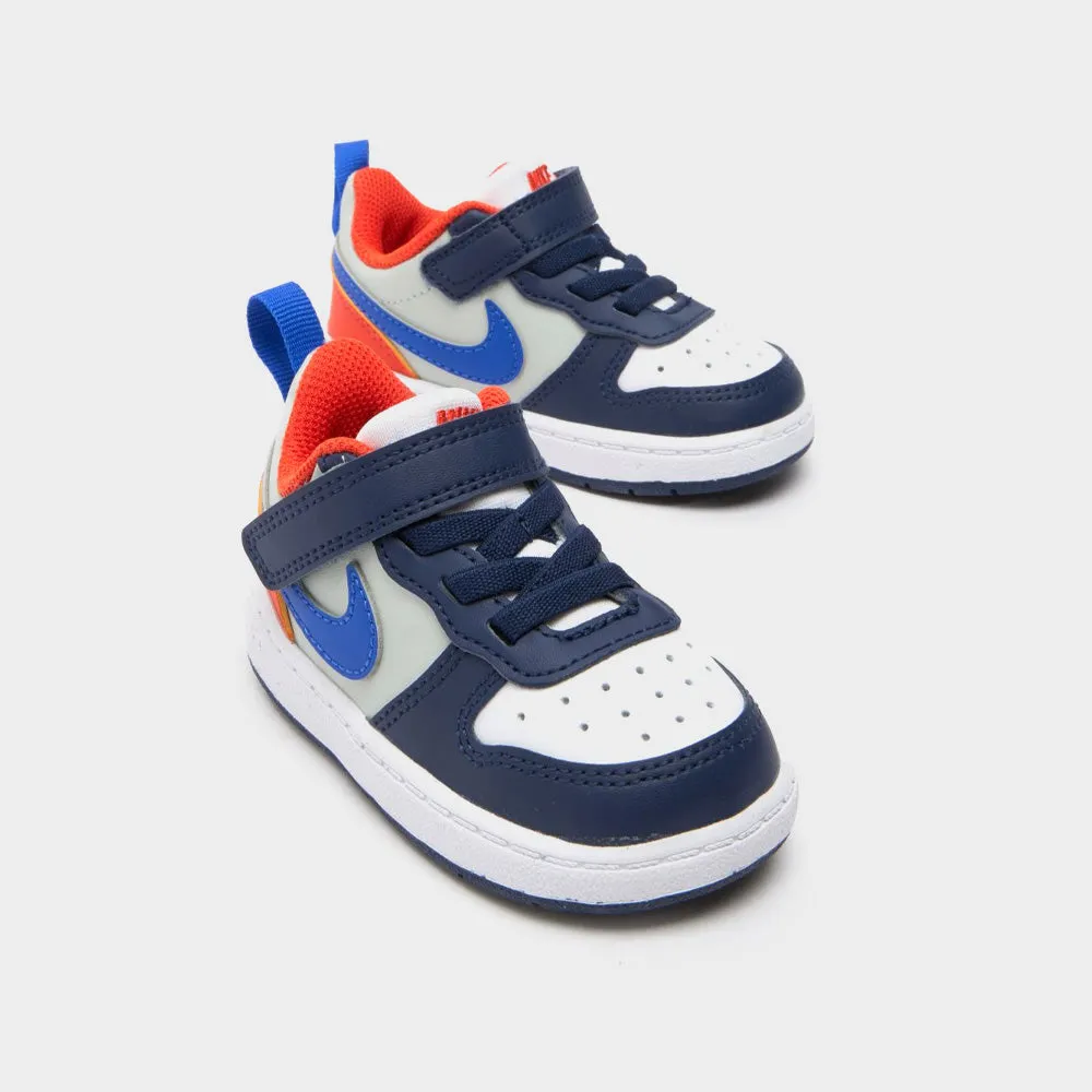 Nike Infants Court Borough  Low Recraft Sneaker White/blue _ 181907 _ White