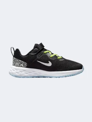 Nike Revolution 6 Nn Jp Ps-Boys Running Espadrilles Black/Lemon