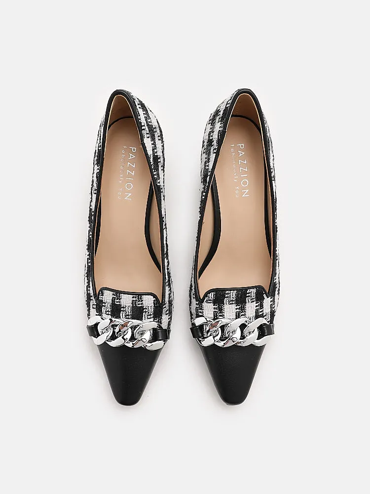 Riley  Hounds Tooth Pumps