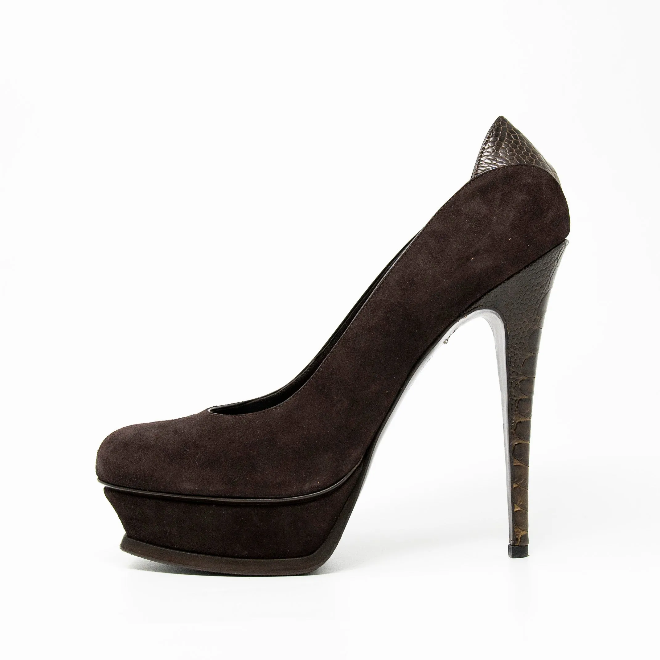 Saint Laurent Brown Tribute Pumps 41