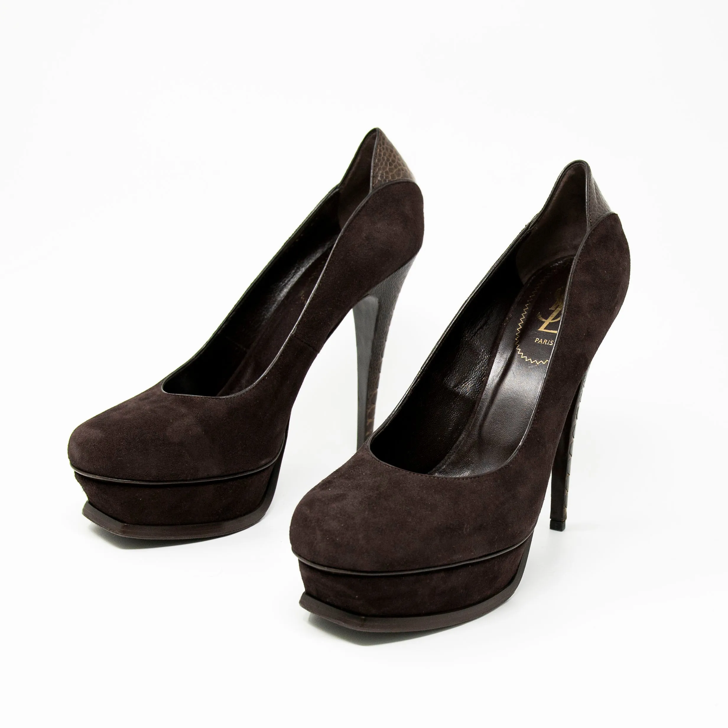 Saint Laurent Brown Tribute Pumps 41