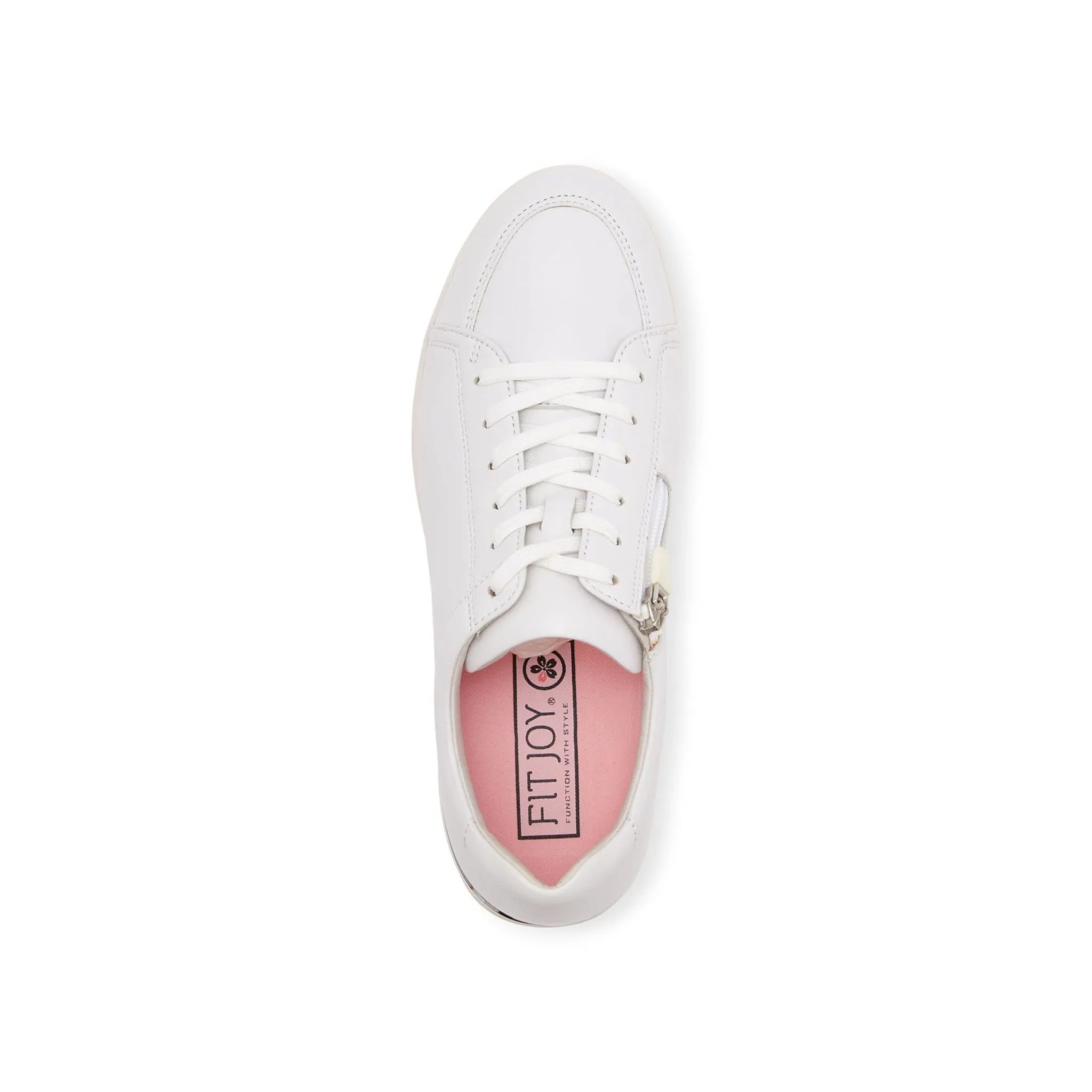 Sheepskin lace-up sneakers with zipper #FJ033