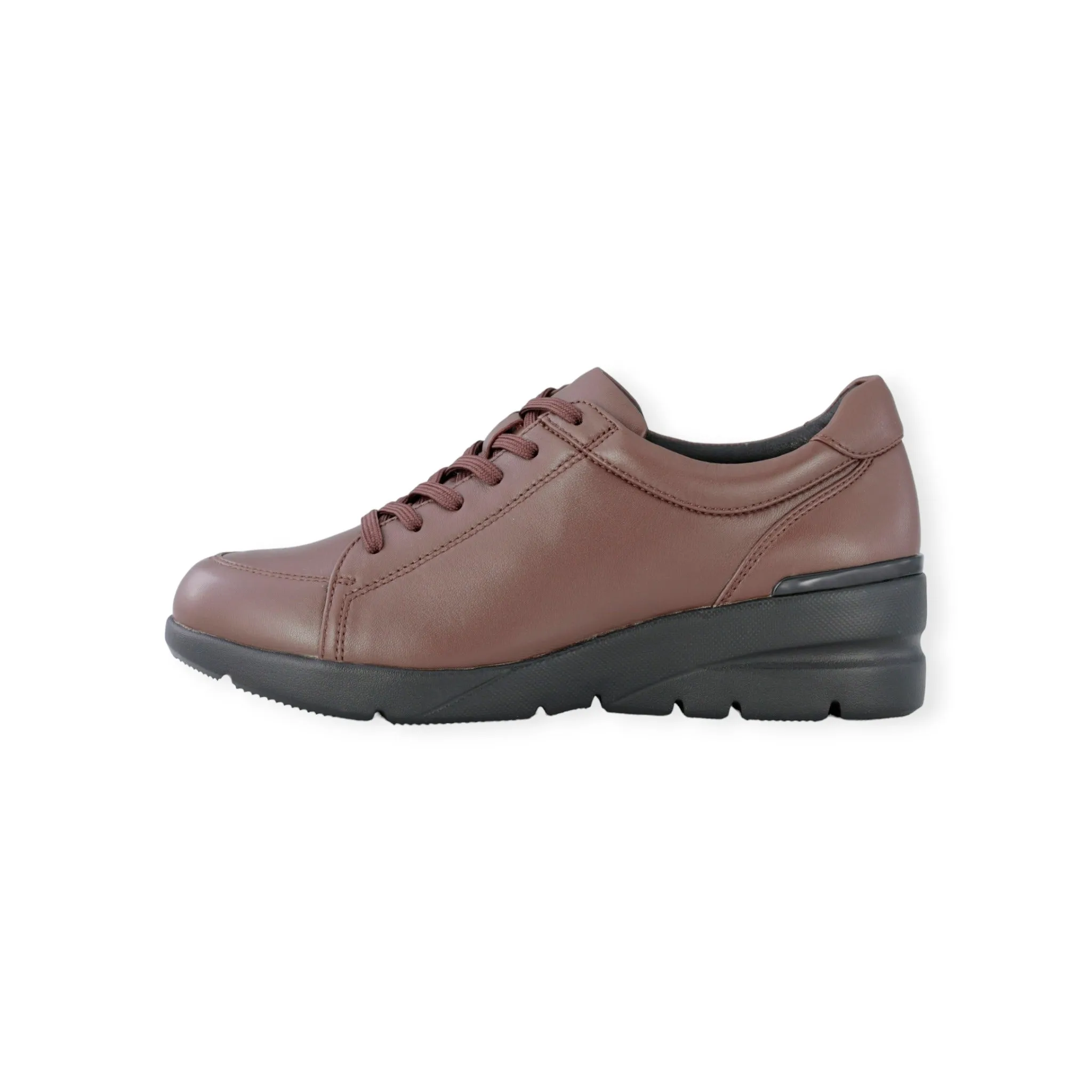 Sheepskin lace-up sneakers with zipper #FJ033