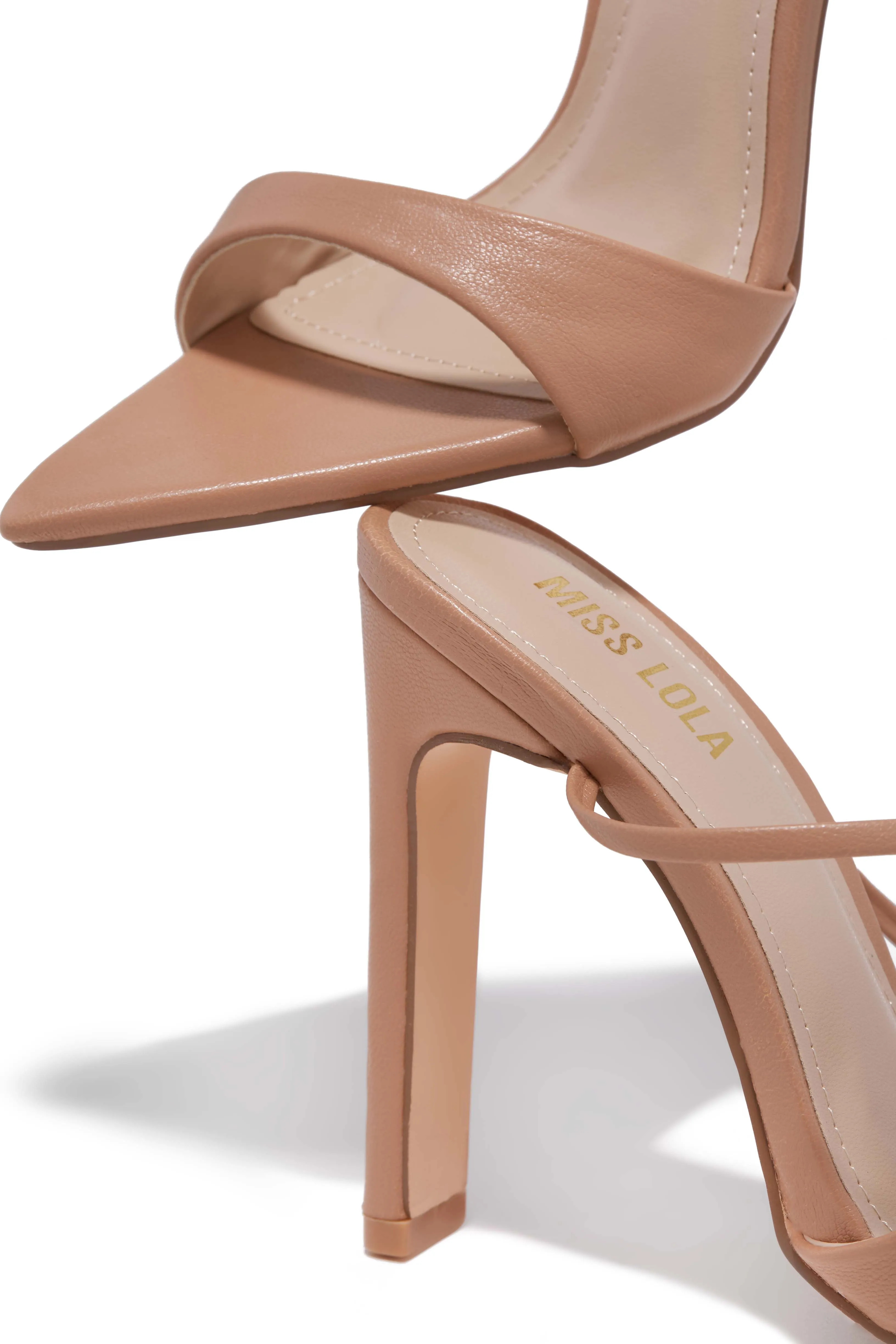 Sun Kissed Nights Lace Up High Heels - Nude