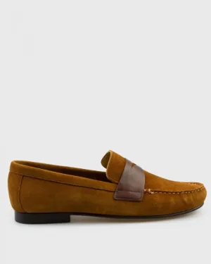 VINCENT & FRANKS VF64_7 TOBACCO SUEDE LOAFER