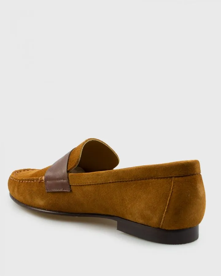 VINCENT & FRANKS VF64_7 TOBACCO SUEDE LOAFER