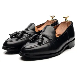 'Windsor' Black Leather Tassel Loafers UK 7.5 EX