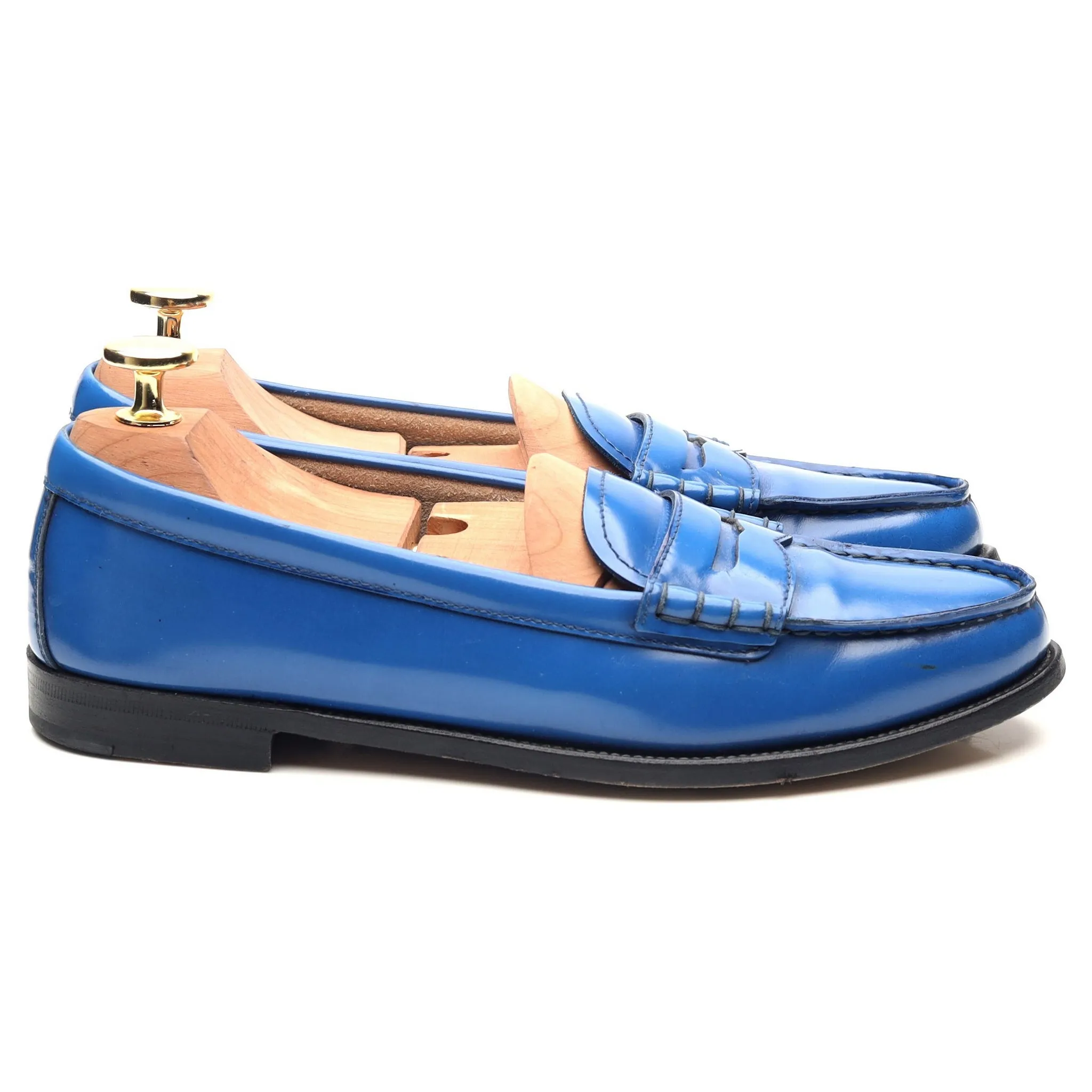 Women's 'Kara' Blue Leather Loafers UK 3.5 EU 36.5